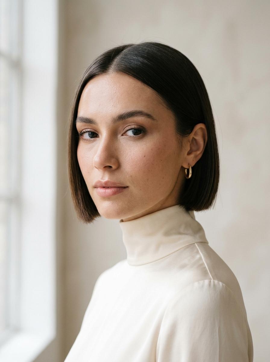 Sleek Micro Bob - edle Frisur für kurze Haare